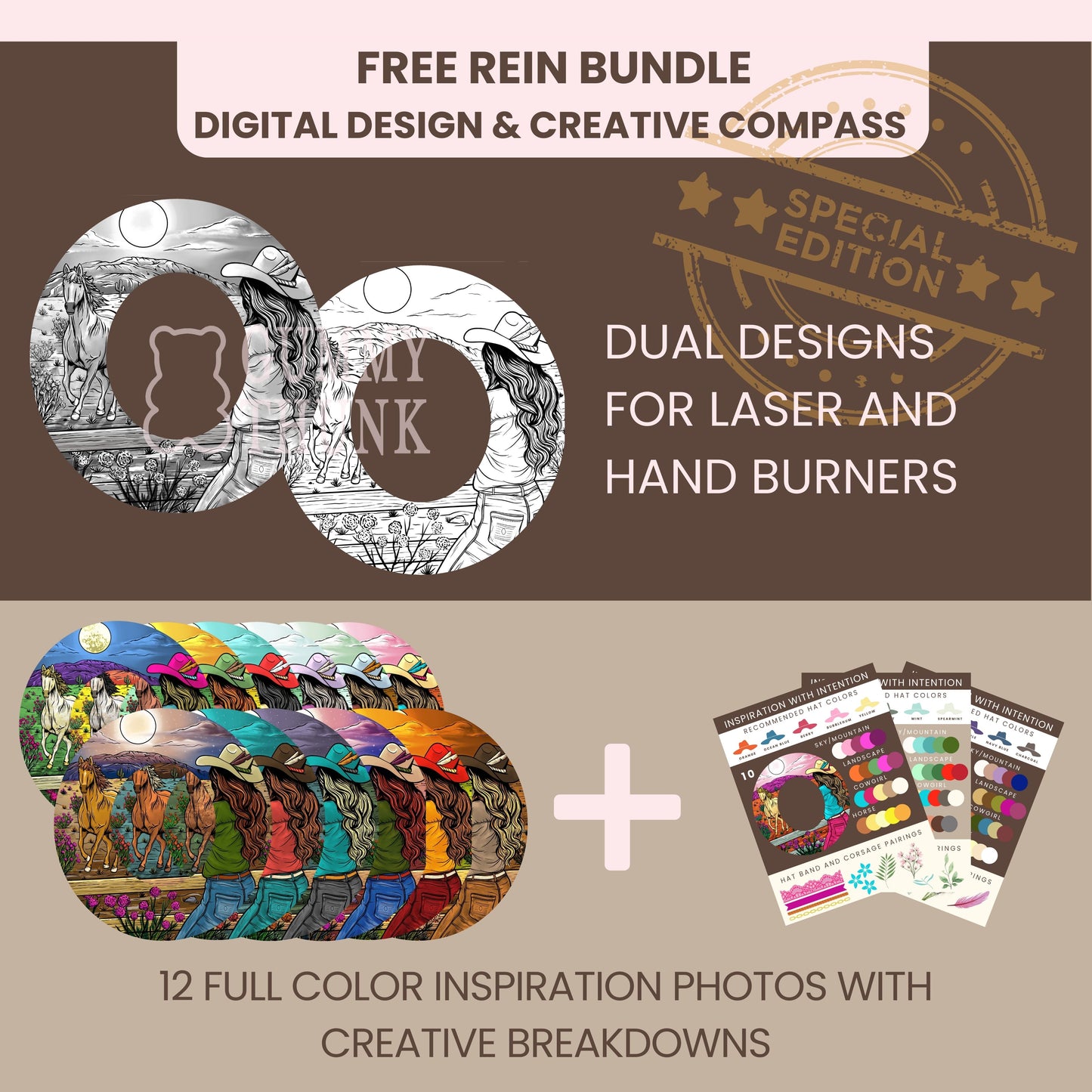 Free Rein Bundle Digital Design + Creative Compass -- DIGITAL FILES ONLY