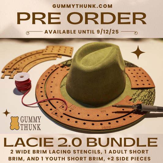 LACIE TOOL 2.0 BUNDLE - Lacing Stencils for Wide Brim, Short Brim, and Youth Hats