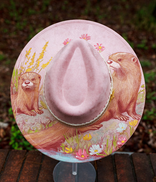 Otter Hat - Wide Brim Vegan Suede Hat