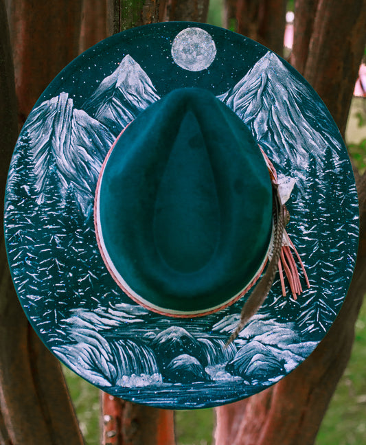 Fresh Snow -- Wide Brim Vegan Suede Hat
