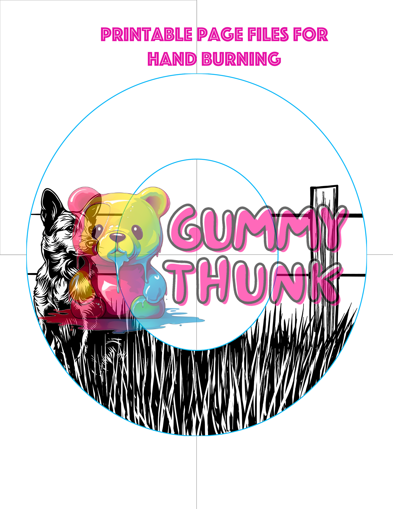 Blue Heeler Hat Wide Brim Template for Burning - SVG and PNG Files