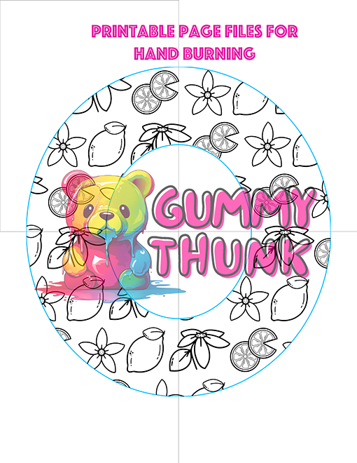 Pink Lemonade - Beginners Wide Brim Hat Template for Burning and Painting - SVG and JPEG Files