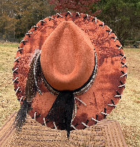 Winter Sale - Elk - Vegan Suede Wide Brim