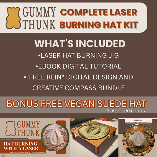 COMPLETE Wide Brim Hat Laser Burning Start Up Kit