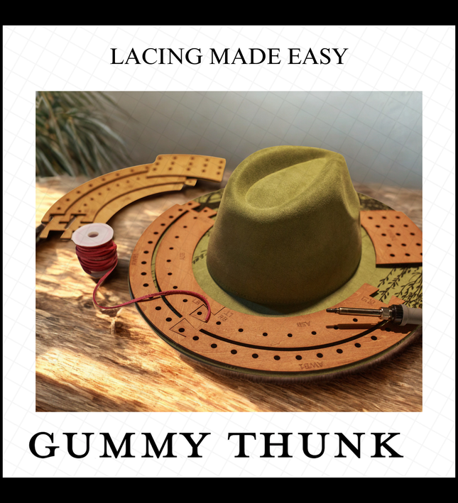Complete LACIE Tool Bundle - Lacing Stencils For Vegan Suede Wide Brim Hats, Short Brim, Youth Short Brim, and Baseball Hats