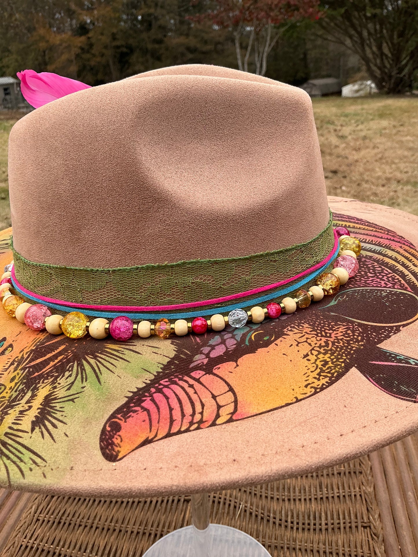 Winter Sale - Armadillhole - Vegan Suede Wide Brim