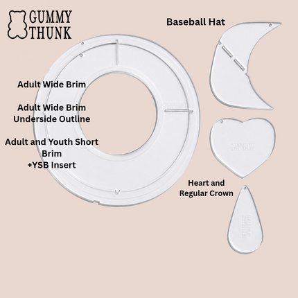 The Brim Builder Stencil Set - See-Through Templates for Perfect Fabric Placement & Precision Cuts