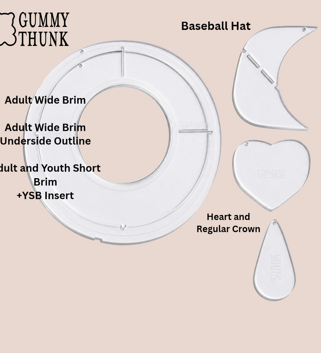 The Brim Builder Stencil Set - See-Through Templates for Perfect Fabric Placement & Precision Cuts
