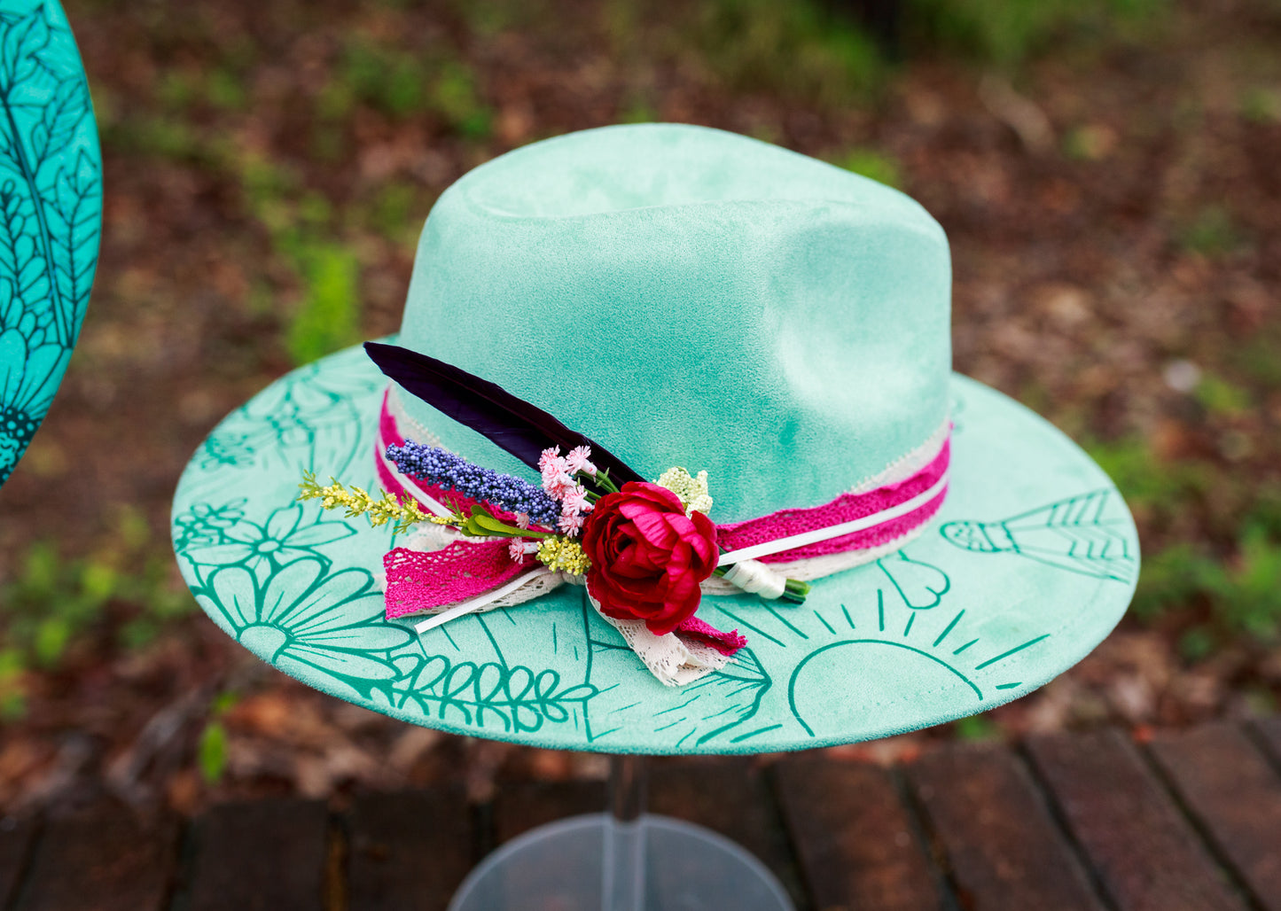 Wander - Mommy and Me Set - Adult and Youth Wide Brim Vegan Suede Hats