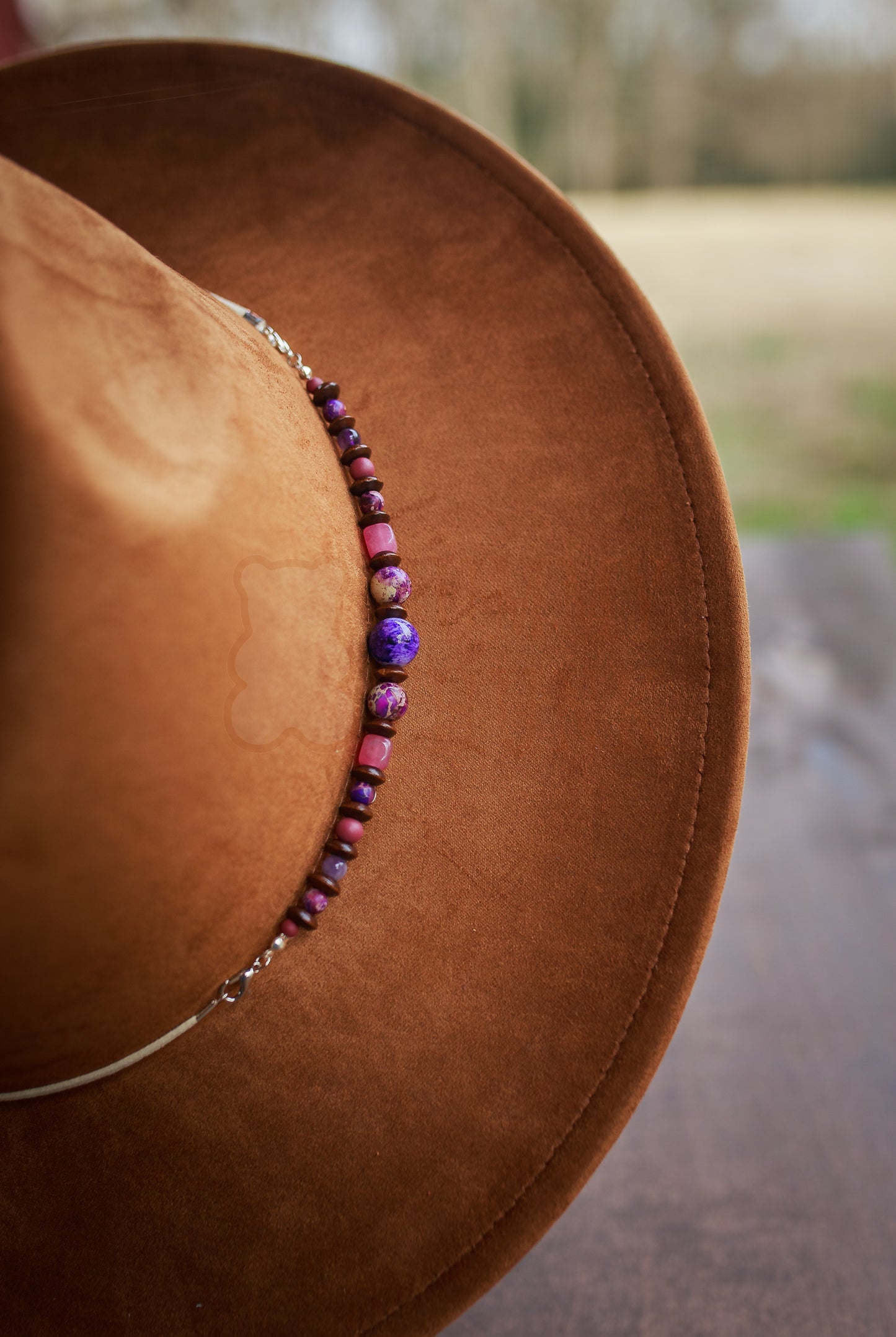 2 in 1 Beaded Hat Band + Bracelet Combo for All Wide Brim, Fedora, and Cowboy Style Hats
