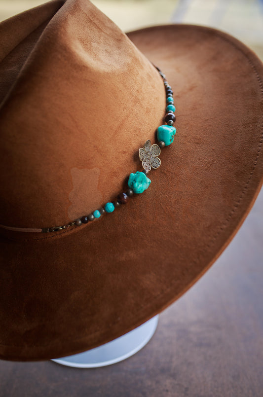 2 in 1 Beaded Hat Band + Bracelet Combo for All Wide Brim, Fedora, and Cowboy Style Hats