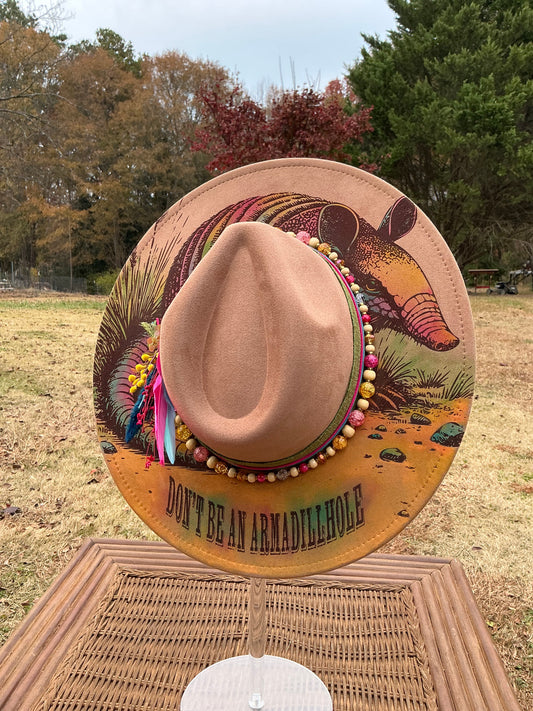 Winter Sale - Armadillhole - Vegan Suede Wide Brim