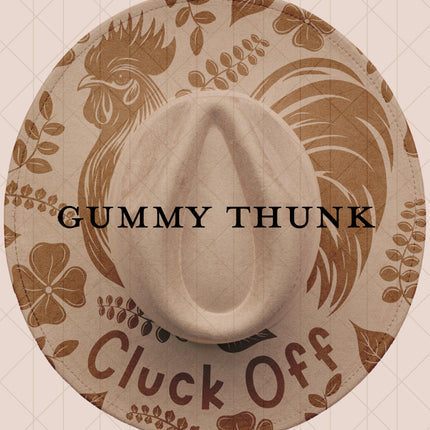 Dark Biege Burned Wide Brim Vegan Suede Hat