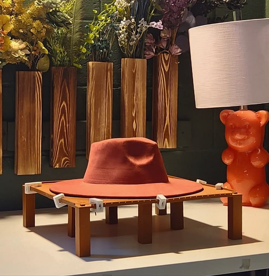 Gummy Thunk Original Wide Brim Hat Stand for Laser Engraving and Burning