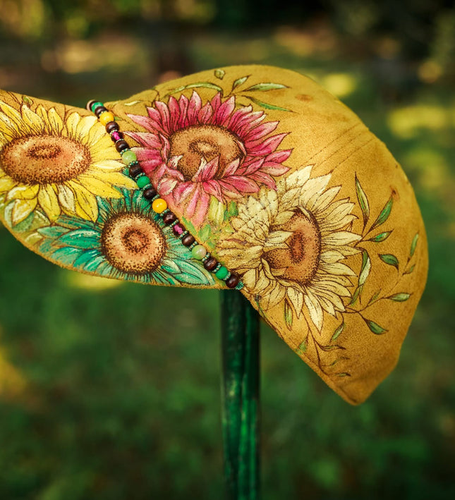 Sunflower Gardens Limited Edition: Laser Burned and Hand Painted Baseball Hat
