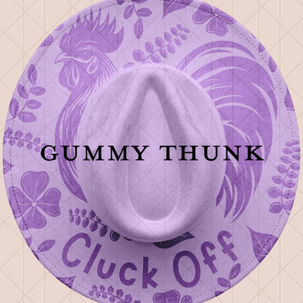 Lavender Burned Wide Brim Vegan Suede Hat