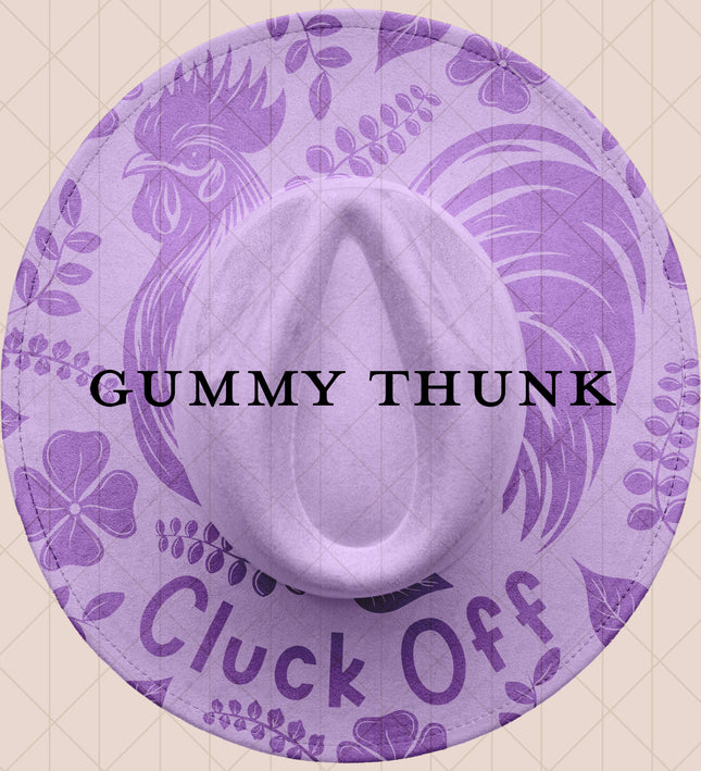 Lavender Burned Wide Brim Vegan Suede Hat