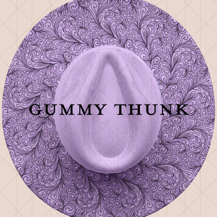 Lavender Burned Wide Brim Vegan Suede Hat