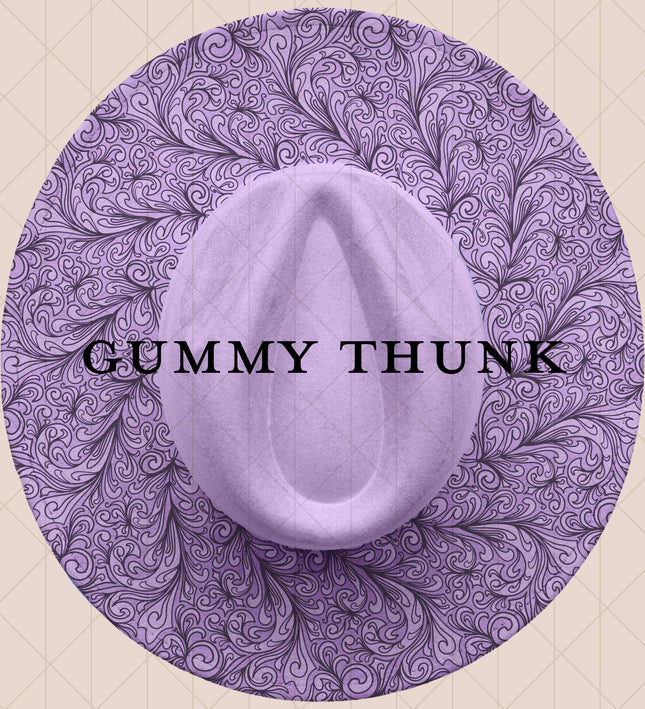 Lavender Burned Wide Brim Vegan Suede Hat