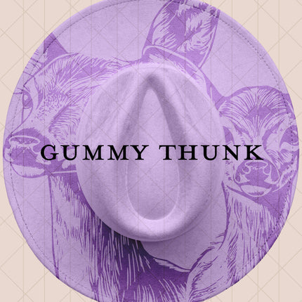 Lavender Burned Wide Brim Vegan Suede Hat