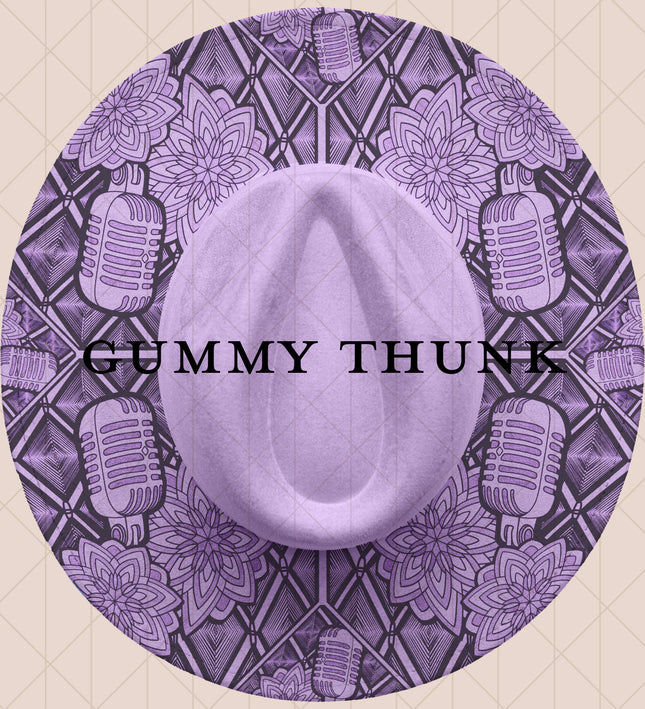Lavender Burned Wide Brim Vegan Suede Hat
