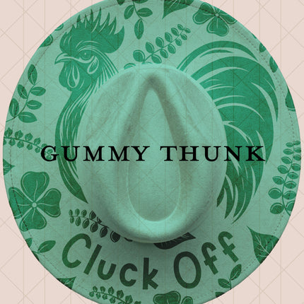 Light Mint Burned Wide Brim Vegan Suede Hat