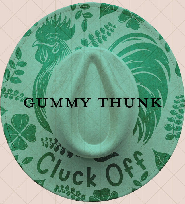 Light Mint Burned Wide Brim Vegan Suede Hat