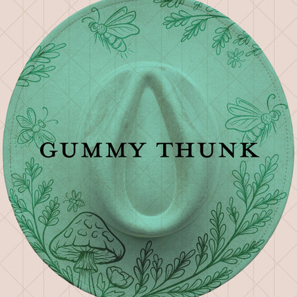 Light Mint Burned Wide Brim Vegan Suede Hat