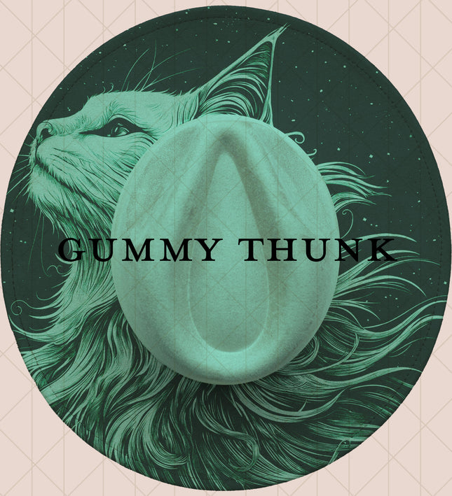 Light Mint Burned Wide Brim Vegan Suede Hat