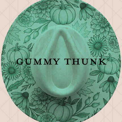 Light Mint Burned Wide Brim Vegan Suede Hat