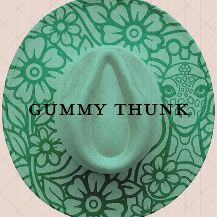 Light Mint Burned Wide Brim Vegan Suede Hat