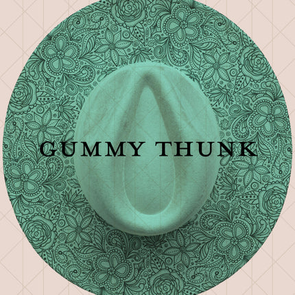 Light Mint Burned Wide Brim Vegan Suede Hat