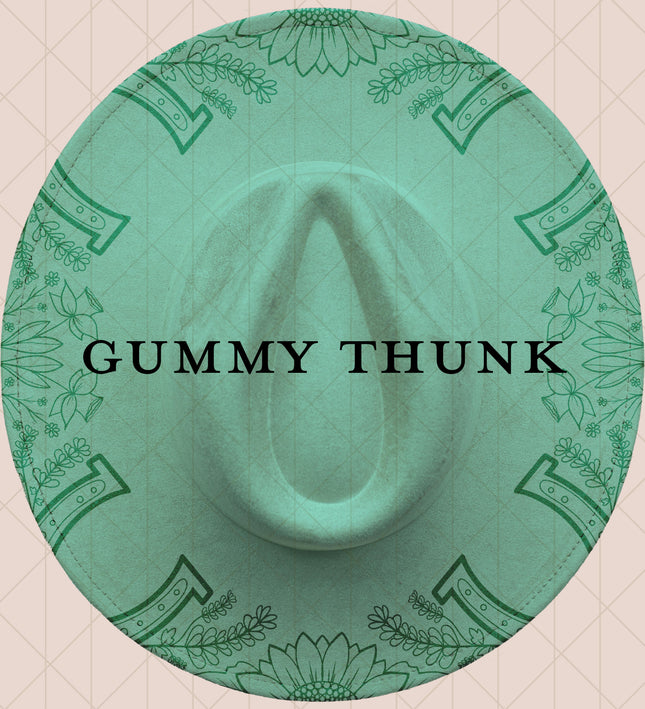 Light Mint Burned Wide Brim Vegan Suede Hat