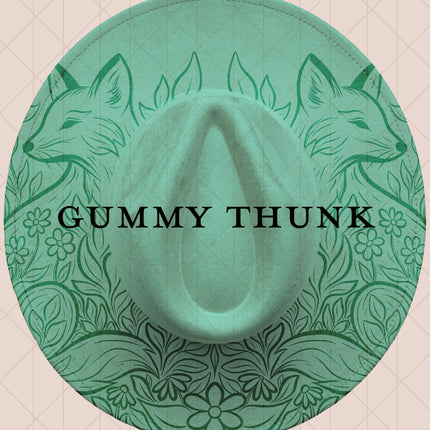 Light Mint Burned Wide Brim Vegan Suede Hat