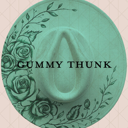 Light Mint Burned Wide Brim Vegan Suede Hat