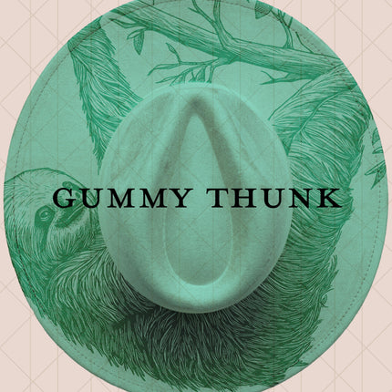 Light Mint Burned Wide Brim Vegan Suede Hat
