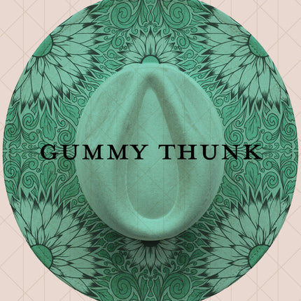 Light Mint Burned Wide Brim Vegan Suede Hat