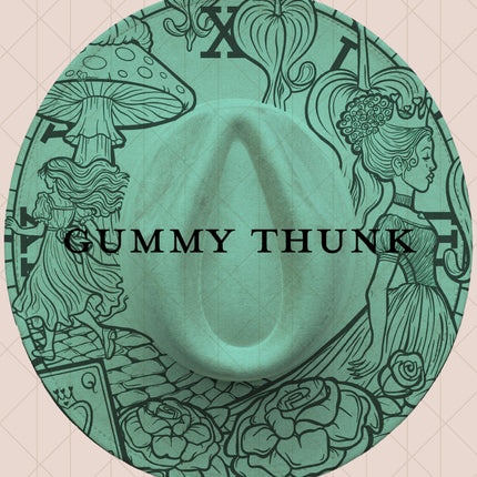 Light Mint Burned Wide Brim Vegan Suede Hat