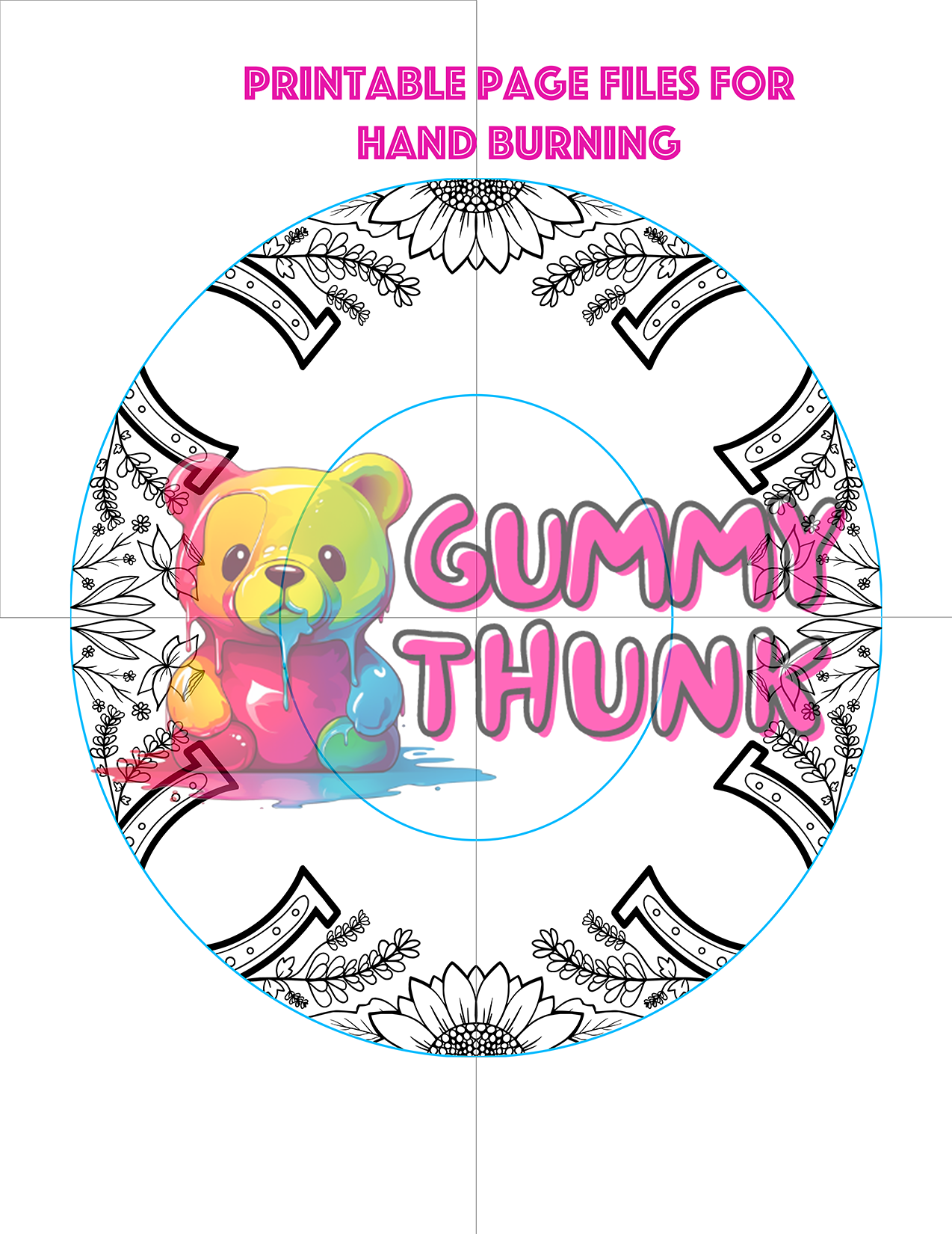 Lucky Hat Wide Brim Template for Burning - SVG and PNG Files