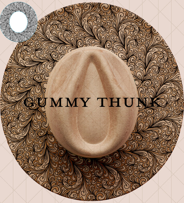 Doodle Dandy Digital Laser Design and Template Wide Brim Hat SVG File Only