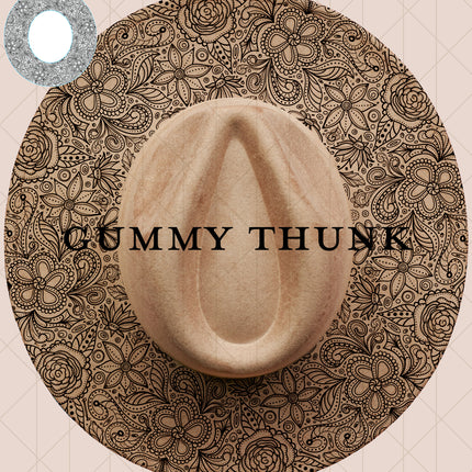 Ink Blossom Digital Laser Design and Template Wide Brim Hat SVG File Only