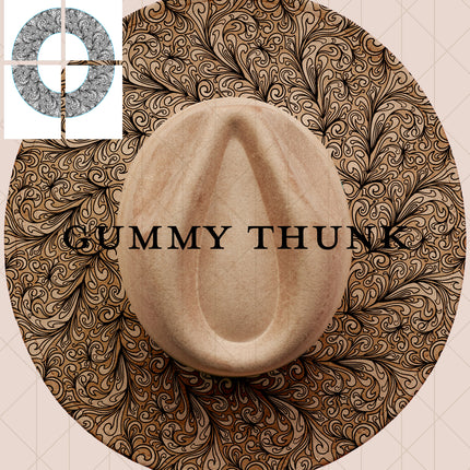 Doodle Dandy Printable Hand Burning Design Wide Brim Hat PNG Only