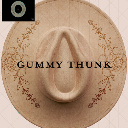 Peony promos: Digital Projector Design and Template Wide Brim Hats PNG File Only