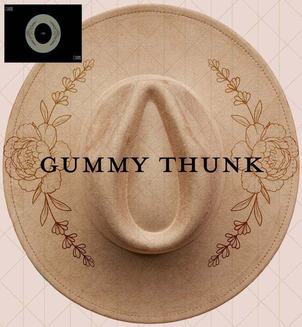 Peony promos: Digital Projector Design and Template Wide Brim Hats PNG File Only