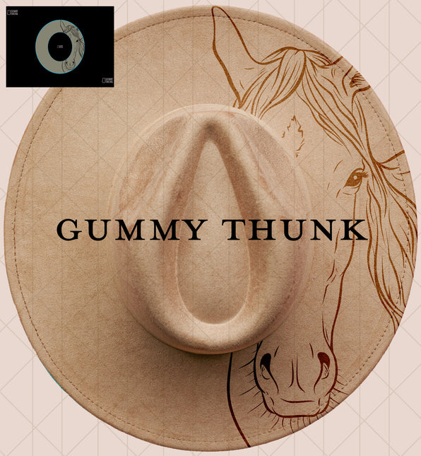 Horse of Course Digital Projector Design and Template Wide Brim Hats PNG File Only