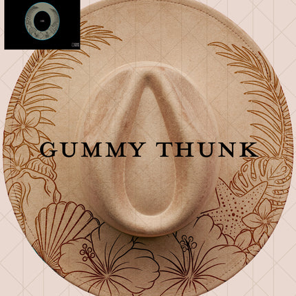 Beach Bum Digital Projector Design and Template Wide Brim Hats PNG File Only