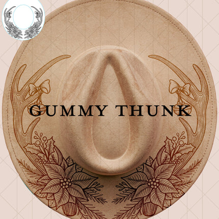 Winter Woods Laser  Digital Design and Template Wide Brim Hat SVG File Only