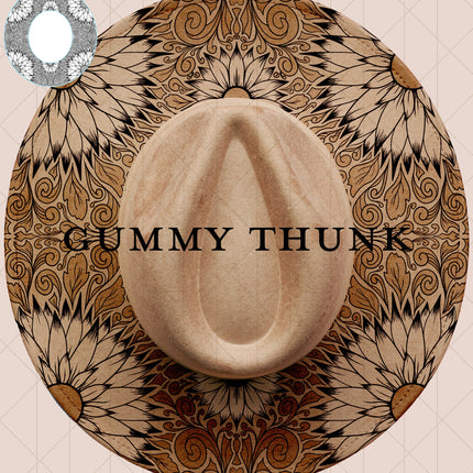 Sundancer Digital Laser Design and Template Wide Brim Hat SVG File Only
