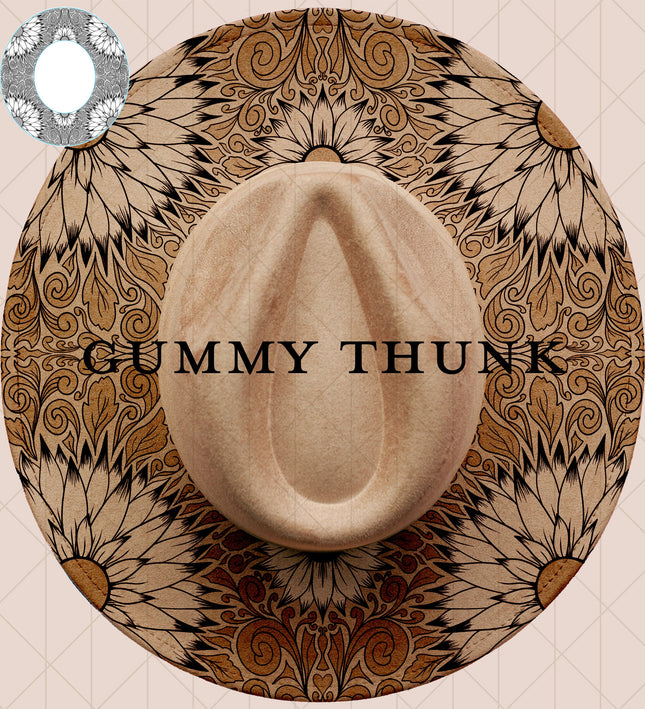 Sundancer Digital Laser Design and Template Wide Brim Hat SVG File Only