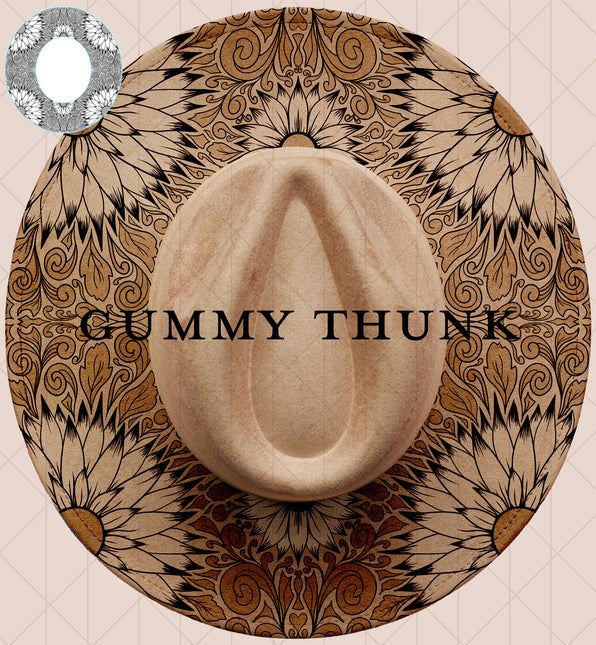 Sundancer Digital Laser Design and Template Wide Brim Hat SVG File Only